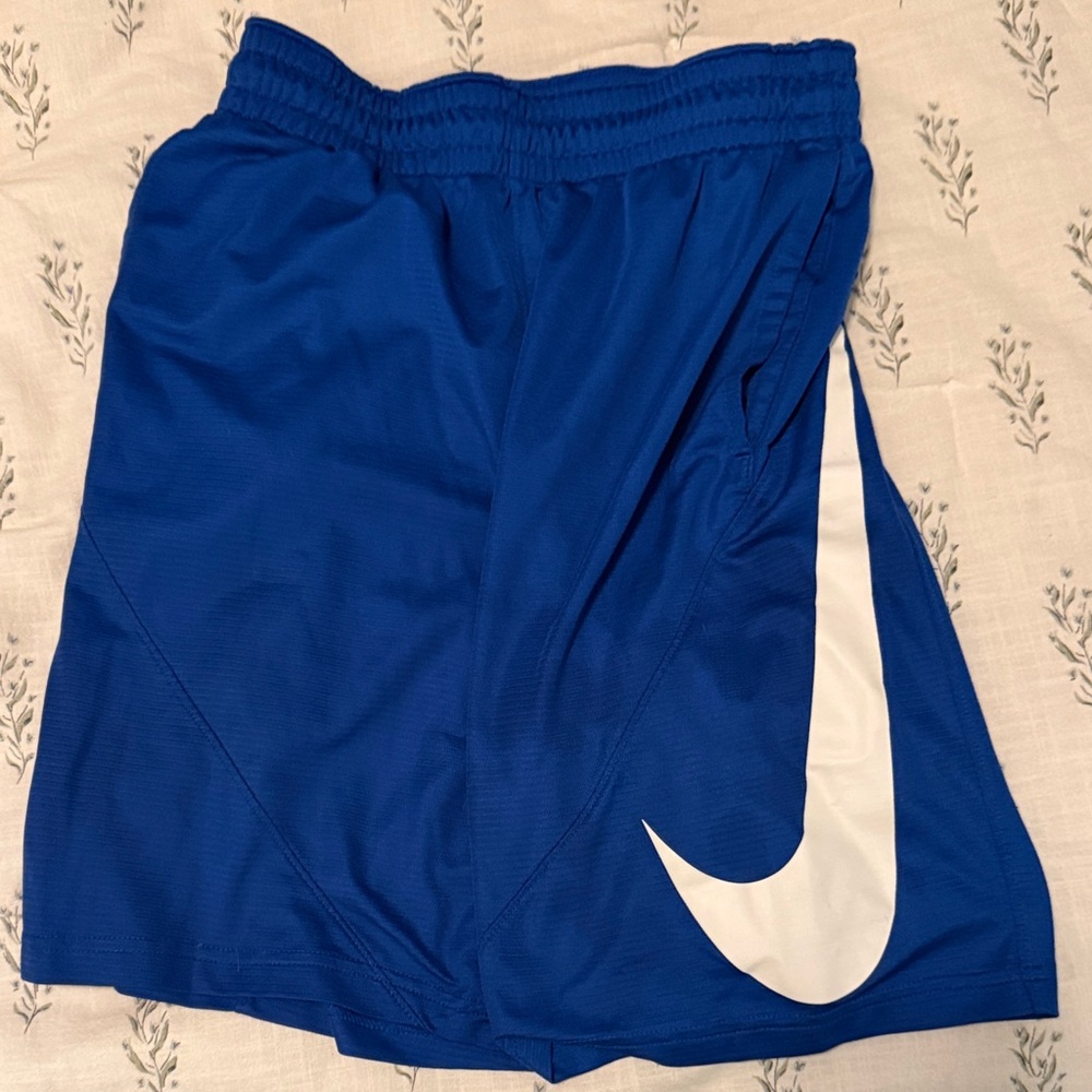 Nike Royal Blue Shorts with White Swoosh Accent